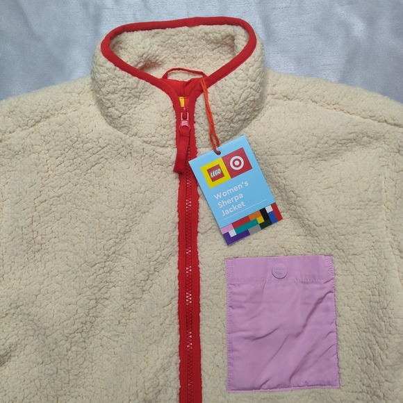 LEGO X Target Women XS Sherpa Full-Zip Faux Fur Jacket NEW - Picture 2 of 11